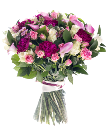 bouquet of roses, lilies and Peonies